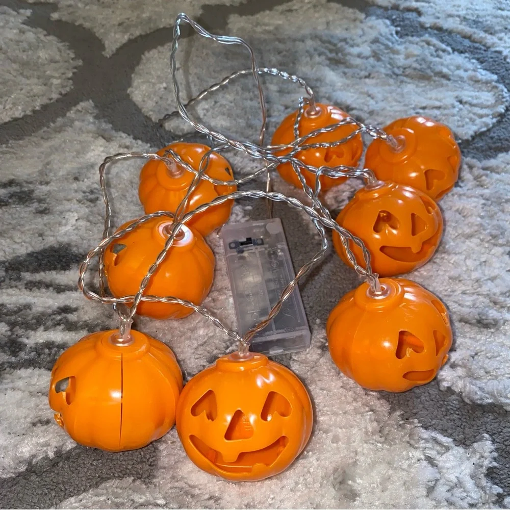 Target BP Orange Jack O Lantern Pumpkin String Lights Halloween Home Decor